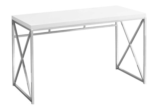 47 Inch White Laptop Desk - MDF Office Table for Home Office