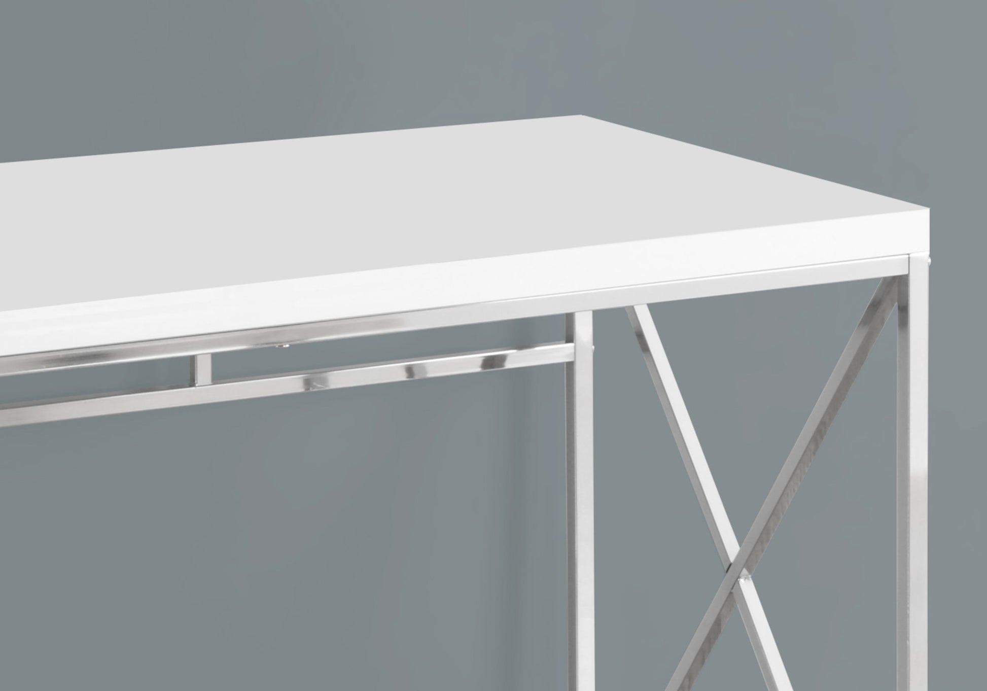 47 Inch White Laptop Desk - MDF Office Table for Home Office