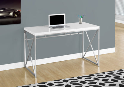 47 Inch White Laptop Desk - MDF Office Table for Home Office
