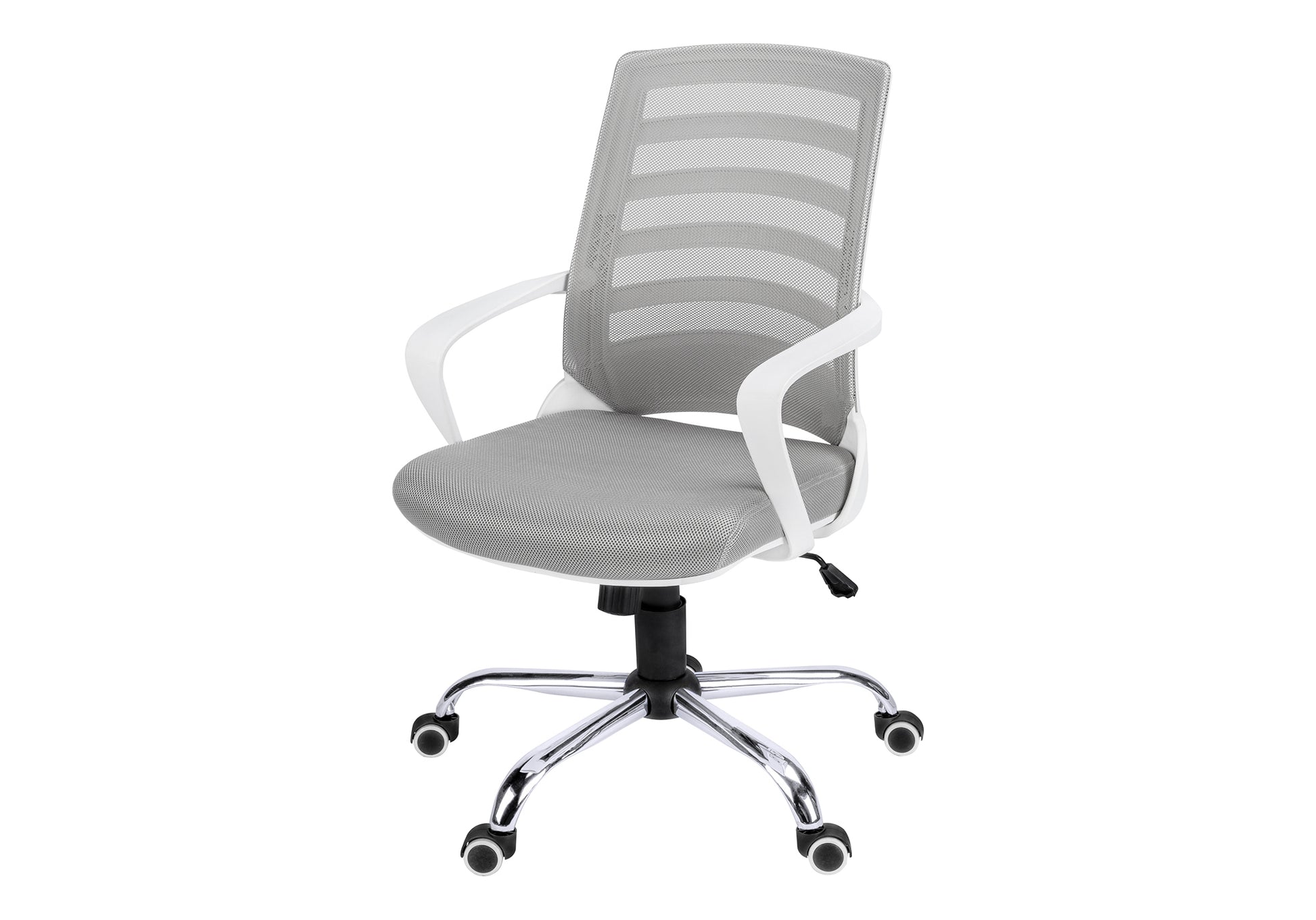 White Adjustable Office Chair with Mesh Seat