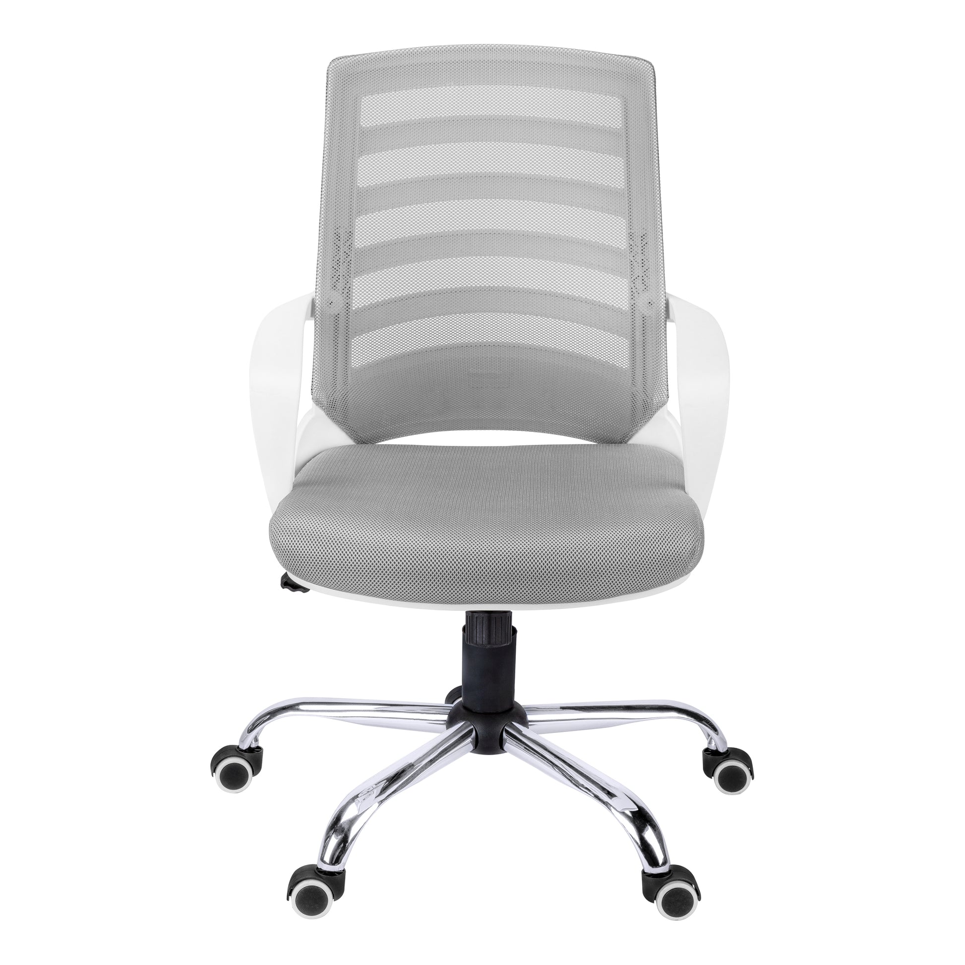 White Adjustable Office Chair with Mesh Seat