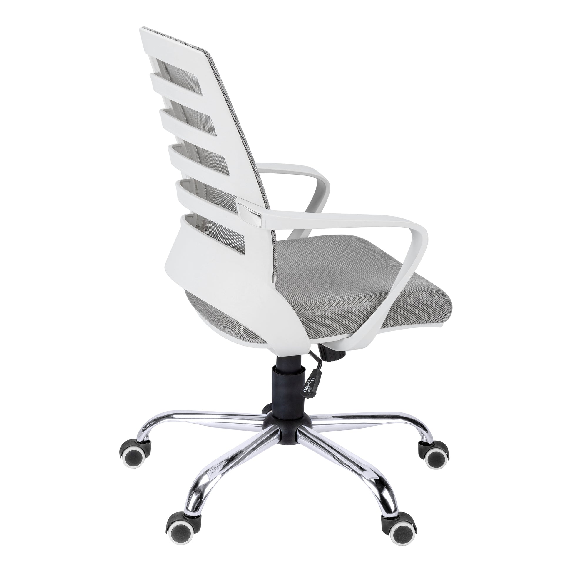 White Adjustable Office Chair with Mesh Seat