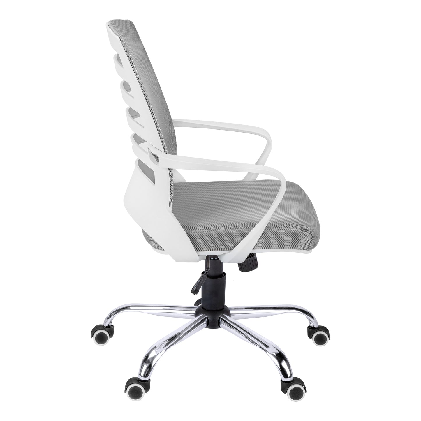 White Adjustable Office Chair with Mesh Seat