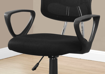 Adjustable Height Office Chair for Kids - Black Mesh for Home Office