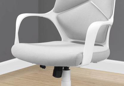 White Adjustable Office Chair - Ergonomic Work Chair