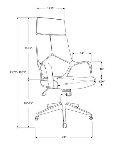 White Adjustable Office Chair - Ergonomic Work Chair