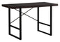 Computer Desk, Home Office, Laptop, 48"l, Work, Brown Laminate, Black Metal, Contemporary, Modern