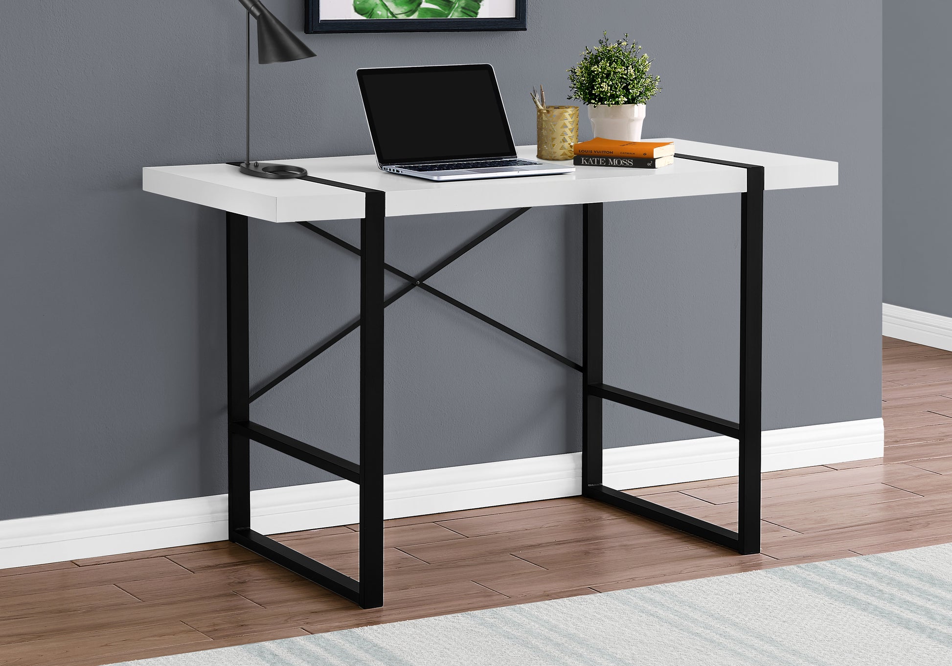 White Computer Desk - 48" L Workstation for Home Office
