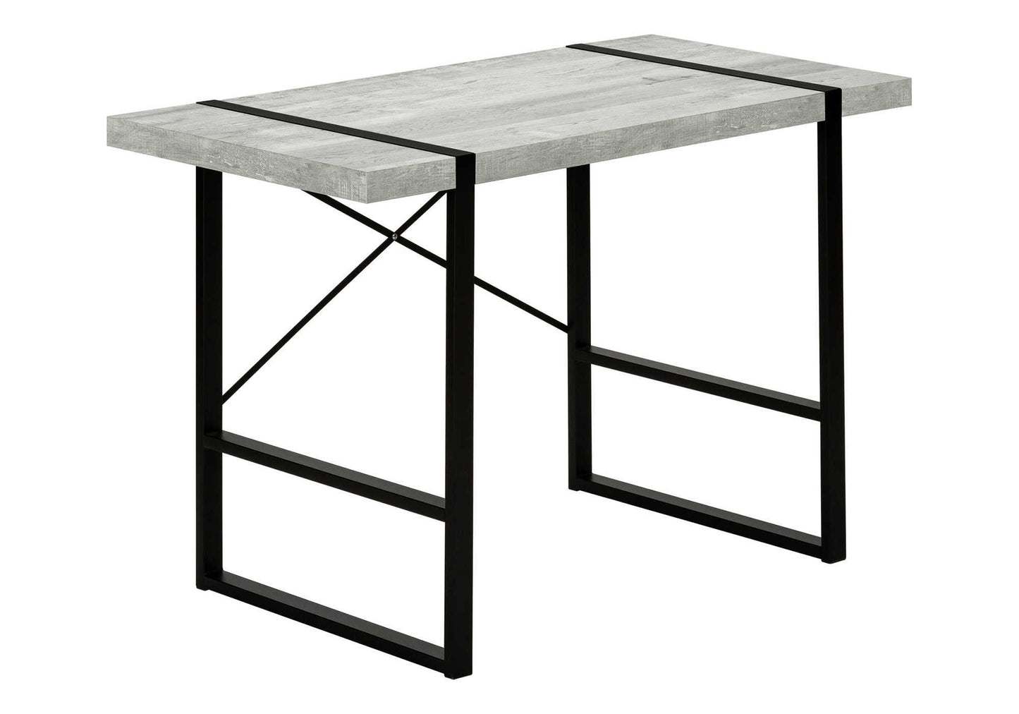 Grey Industrial Computer Desk - 49" L Workstation for Home Office
