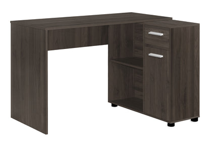 L-Shaped Corner Desk with Storage Drawers, 46" Oak for Home Office