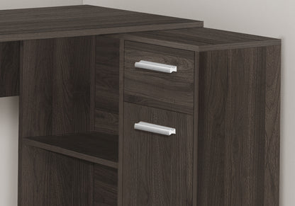 L-Shaped Corner Desk with Storage Drawers, 46" Oak for Home Office