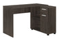 Computer Desk, Home Office, Corner, Storage Drawers, 46"l, L Shape, Work, Laptop, Brown Laminate, Contemporary, Modern