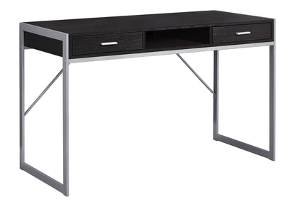 Computer Desk, Home Office, Laptop, Storage Drawers, 48"l, Work, Brown Laminate, Grey Metal, Contemporary, Modern