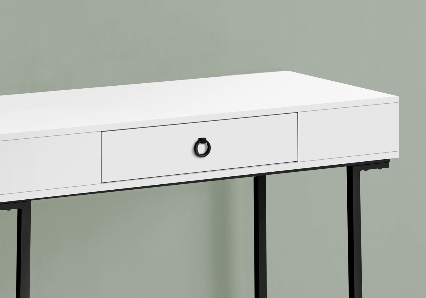 White Computer Desk with Storage Drawers - 42" L