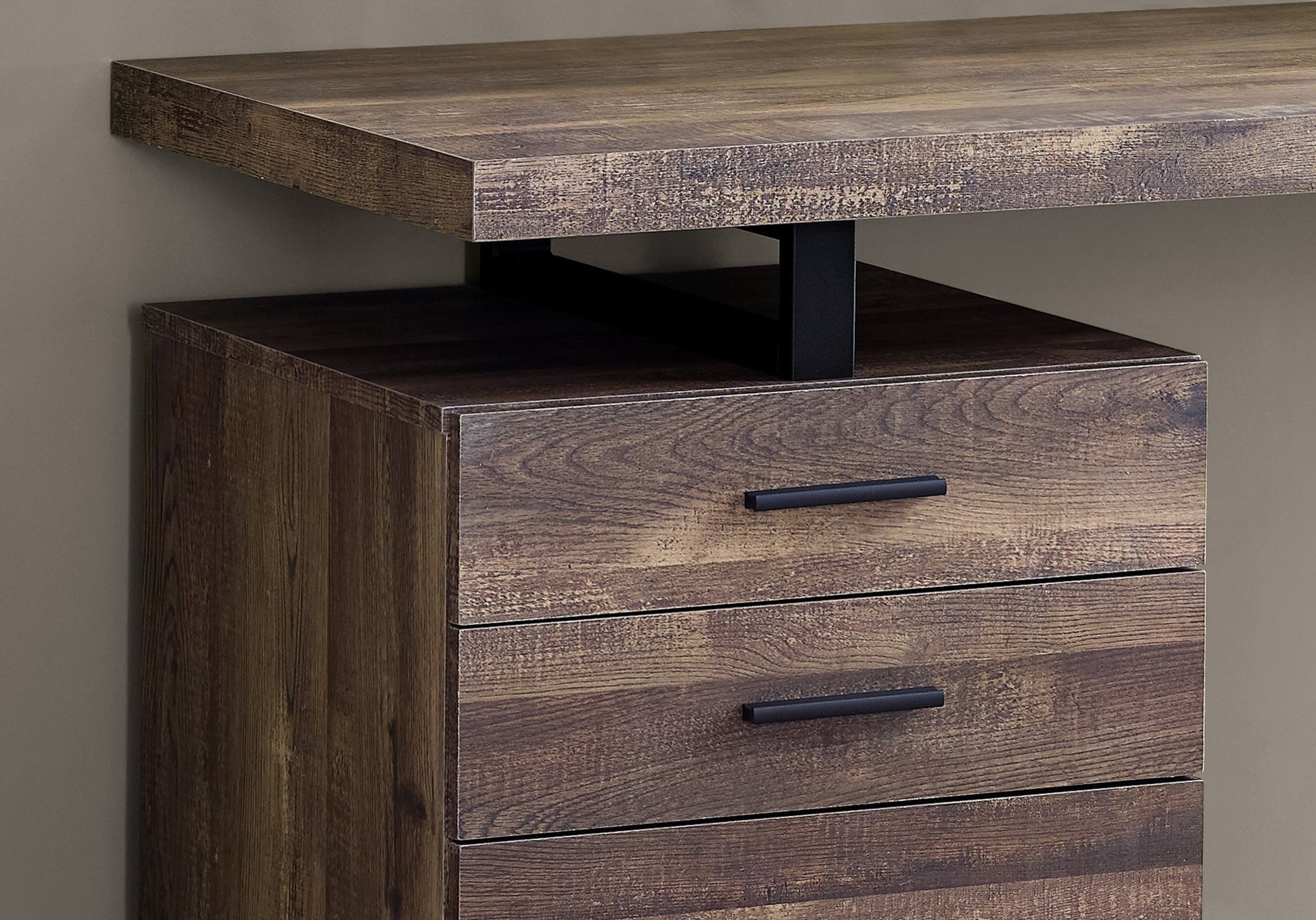 48" Computer Desk with Storage Drawers - Brown Laminate Office Desk