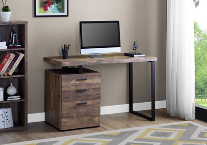 48" Computer Desk with Storage Drawers - Brown Laminate Office Desk