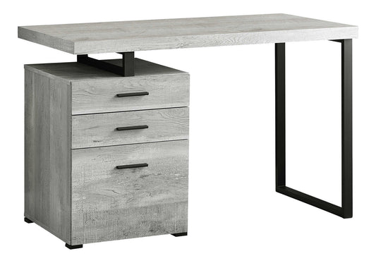 48" Grey Computer Desk with Storage Drawers