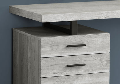 48" Grey Computer Desk with Storage Drawers