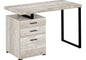 Computer Desk, Home Office, Laptop, Left, Right Set-up, Storage Drawers, 48"l, Work, Beige Laminate, Black Metal, Contemporary, Modern