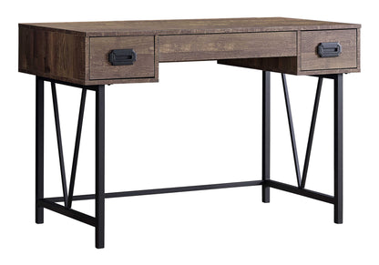Brown Computer Desk with Drawers - 48" L Workstation for Home Office