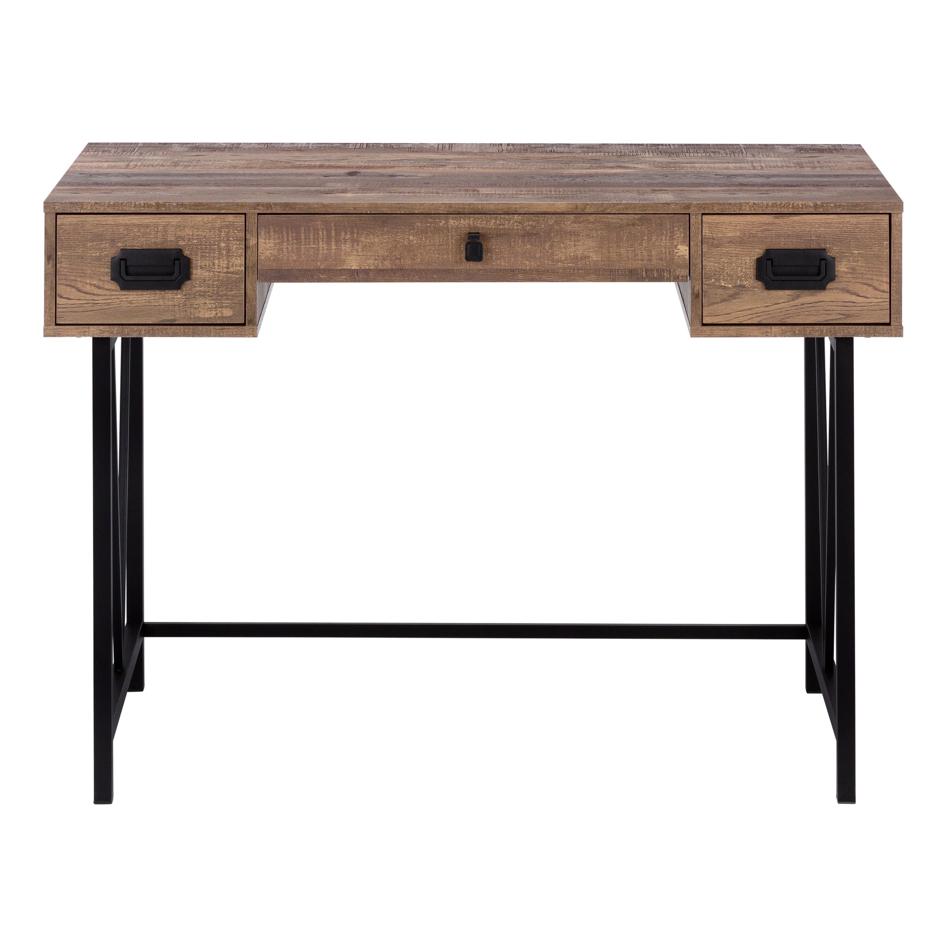 Brown Computer Desk with Drawers - 48" L Workstation for Home Office