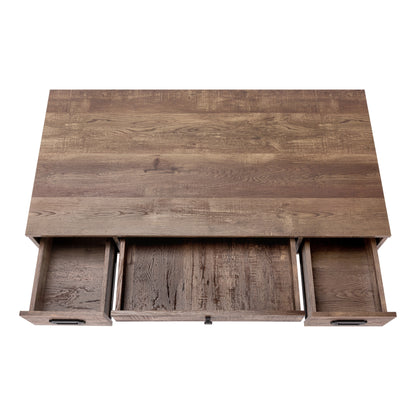 Brown Computer Desk with Drawers - 48" L Workstation for Home Office