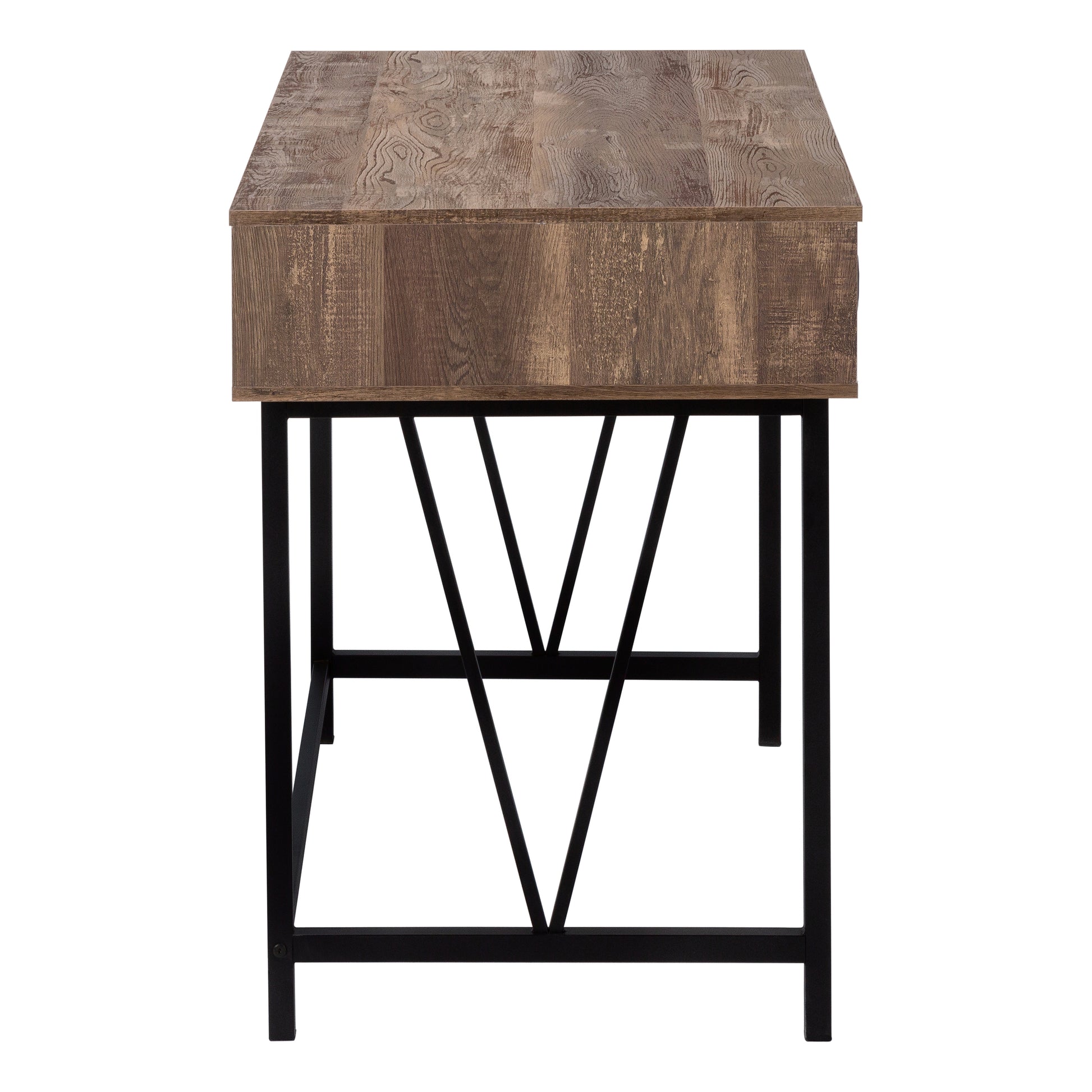 Brown Computer Desk with Drawers - 48" L Workstation for Home Office