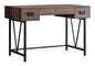 Computer Desk, Home Office, Laptop, Storage Drawers, 48"l, Work, Brown Laminate, Black Metal, Transitional