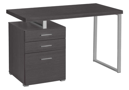 Computer Desk, Home Office, Laptop, Left, Right Set-up, Storage Drawers, 48"l, Work, Grey Laminate, Grey Metal, Contemporary, Modern