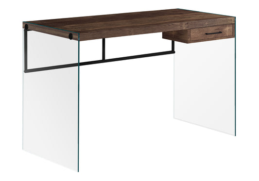 48 Inch Brown Computer Desk with Storage Drawer for Home Office