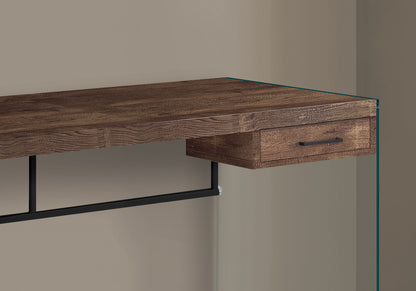 48 Inch Brown Computer Desk with Storage Drawer for Home Office