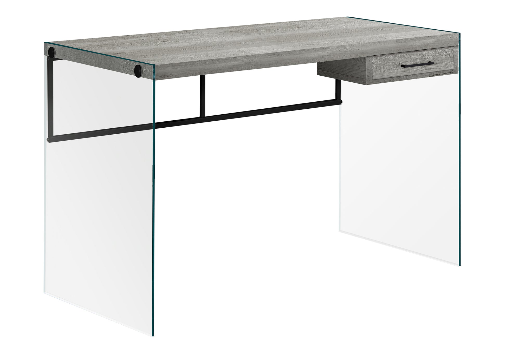 Grey Home Office Desk with Storage Drawer - 48" L