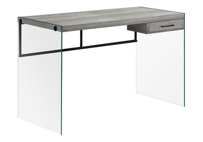 Grey Home Office Desk with Storage Drawer - 48" L