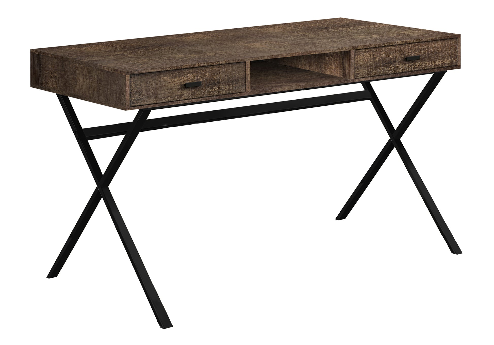47 Inch Rustic Brown Computer Desk with Storage Drawers
