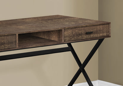 47 Inch Rustic Brown Computer Desk with Storage Drawers