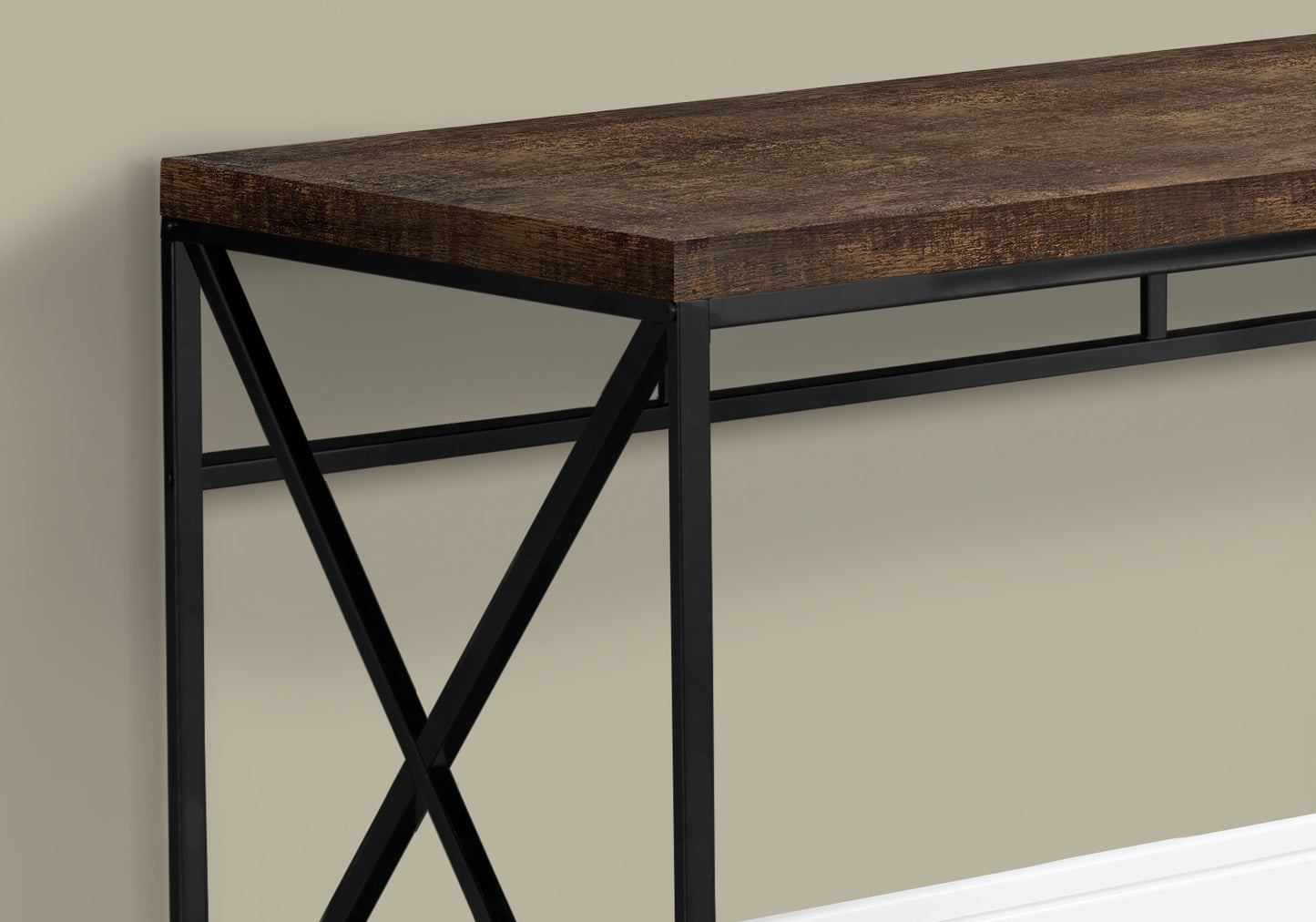 47 Inch Brown Computer Desk - Office Laptop Table