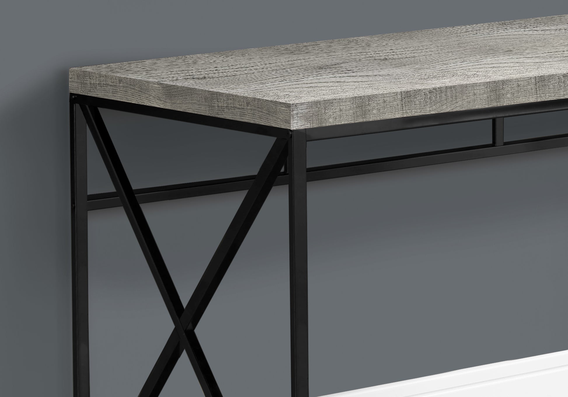 47 Inch Grey Computer Desk - Home Office Table