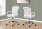 Office Chair, Adjustable Height, Swivel, Ergonomic, Armrests, Computer Desk, Work, White Mesh, Chrome Metal, Contemporary, Modern