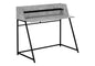 Computer Desk, Home Office, Laptop, Storage Shelves, 48"l, Work, Grey Stone Look Laminate, Black Metal, Contemporary, Modern