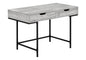 Computer Desk, Home Office, Laptop, Storage Drawers, 48"l, Work, Grey Laminate, Black Metal, Contemporary, Modern