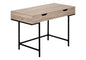 Computer Desk, Home Office, Laptop, Storage Drawers, 48"l, Work, Brown Laminate, Black Metal, Contemporary, Modern