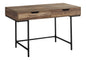 Computer Desk, Home Office, Laptop, Storage Drawers, 48"l, Work, Brown Laminate, Black Metal, Contemporary, Modern