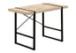 Computer Desk, Home Office, Laptop, 48"l, Work, Natural Laminate, Black Metal, Contemporary, Modern