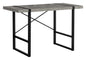 Computer Desk, Home Office, Laptop, 48"l, Work, Grey Laminate, Black Metal, Contemporary, Modern