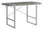 Computer Desk, Home Office, Laptop, 48"l, Work, Grey Concrete Laminate, Grey Metal, Contemporary, Modern