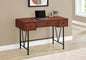 Computer Desk, Home Office, Laptop, Storage Drawers, 48"l, Work, Brown Laminate, Black Metal, Transitional