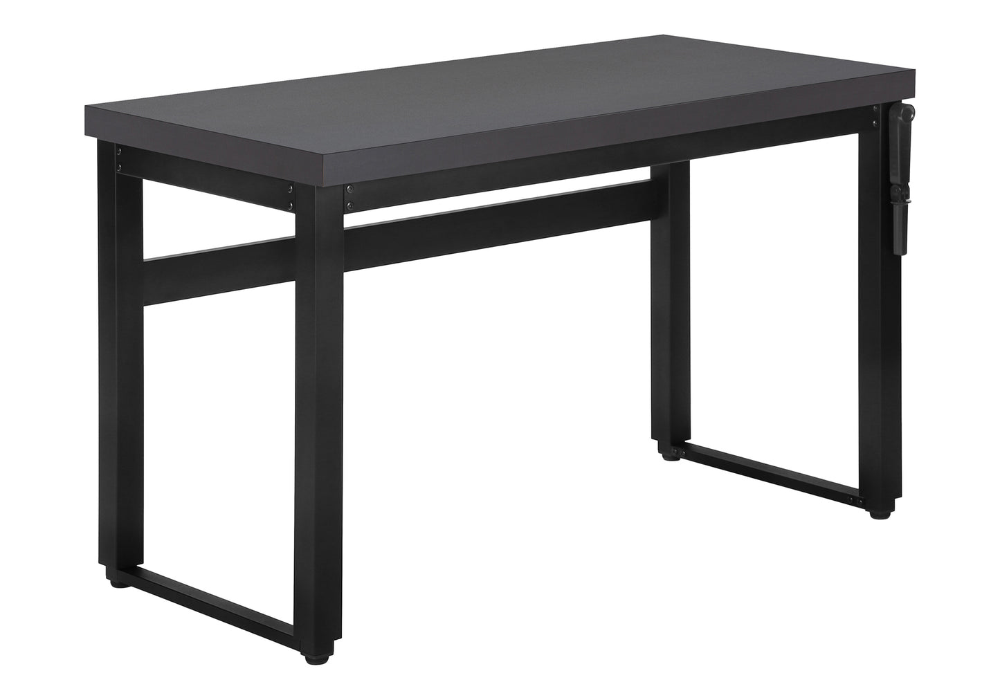 Computer Desk, Home Office, Standing, Adjustable, 48"l, Work, Laptop, Grey Laminate, Black Metal, Contemporary, Modern