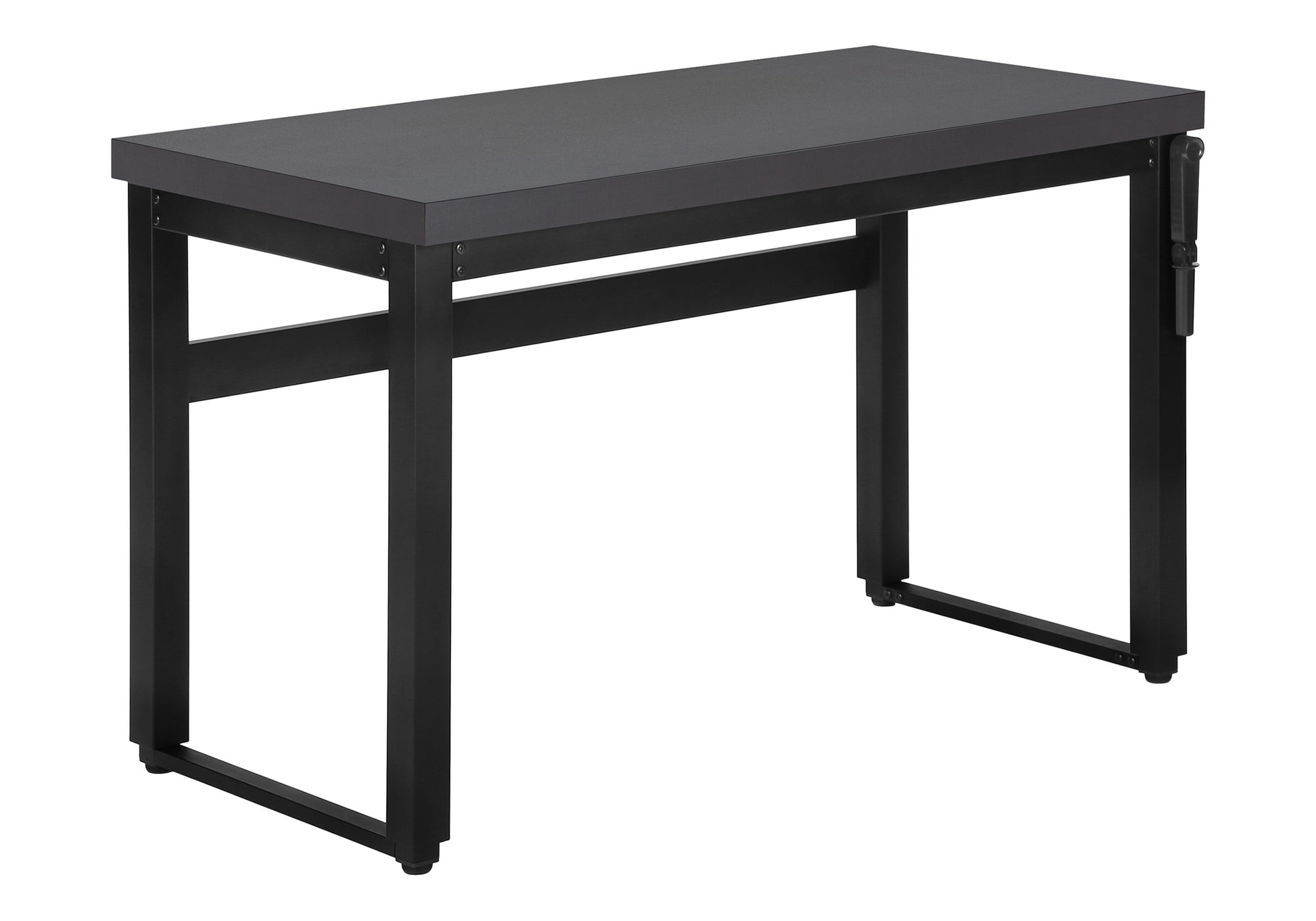 Computer Desk, Home Office, Standing, Adjustable, 48"l, Work, Laptop, Grey Laminate, Black Metal, Contemporary, Modern