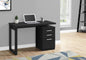 Computer Desk, Home Office, Laptop, Left, Right Set-up, Storage Drawers, 48"l, Work, Black Laminate, Contemporary, Modern