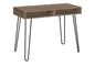 Computer Desk, Home Office, Laptop, Left, Right Set-up, Storage Drawers, 40"l, Work, Brown Laminate, Black Metal, Contemporary, Modern